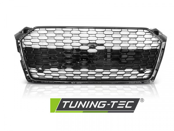 Upgrade Sportgrill / Kühlergrill für Audi A5 Coupe Cabrio Sportback (F53, F57, F5A) 2016+ hochglanz schwarz in Wabendesign